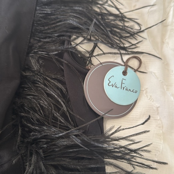 Anthropologie x Eva Franco Romana Feathered Top Black size XS NWT - Picture 4 of 4